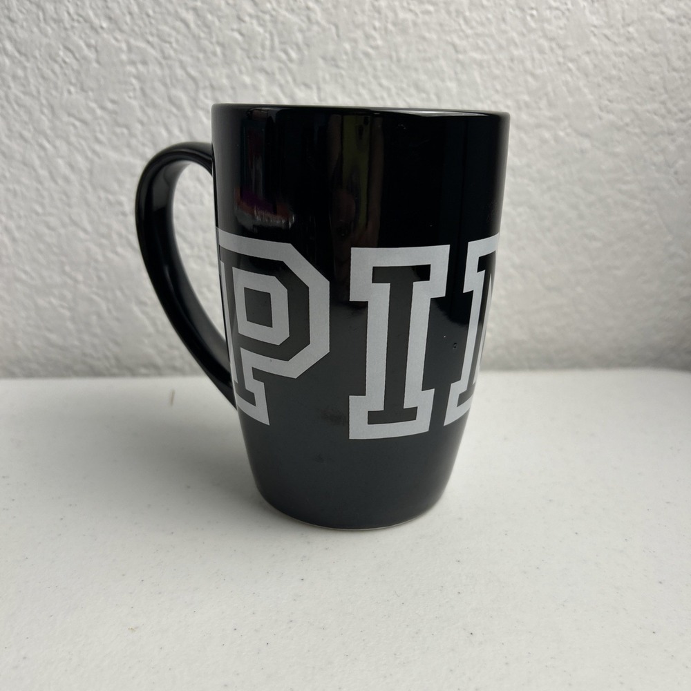 Victorias Secret PINK Black Coffee Mug 16oz